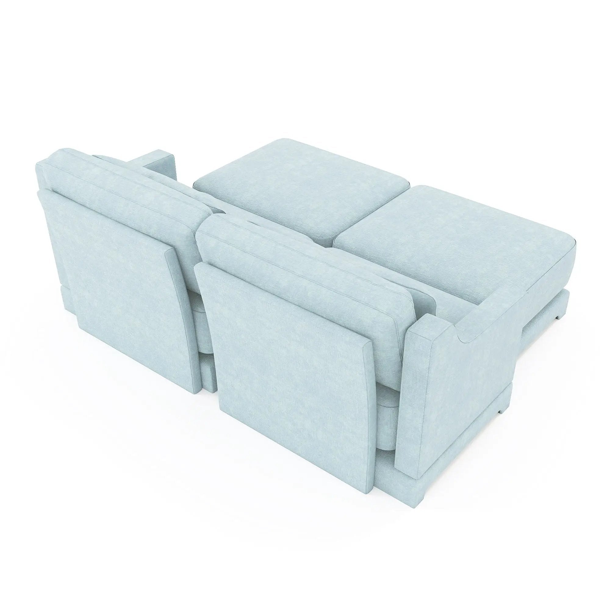 Stylish Sofa With Ottoman And Lumbar Pillows, Ergonomic Design by HouseOfZazla