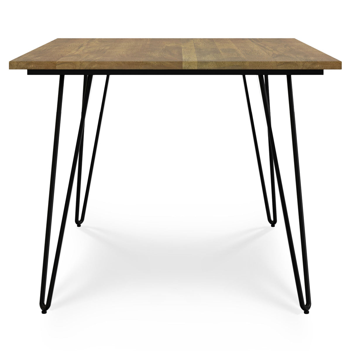 Handcrafted Dining Table with Solid Mango Wood Top and Metal Legs - Dark or Light Brown, photo 12 of 17