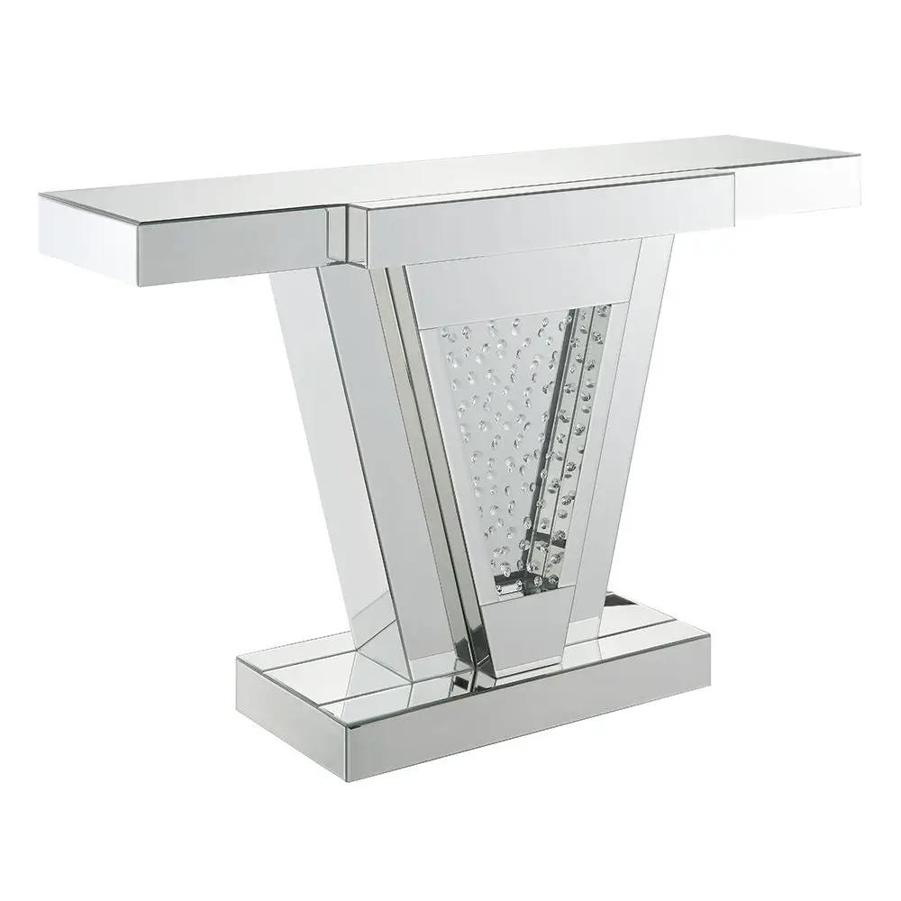 Nysa - 32"H Console Table - Mirrored & Faux Crystals by Unique Piece Furniture