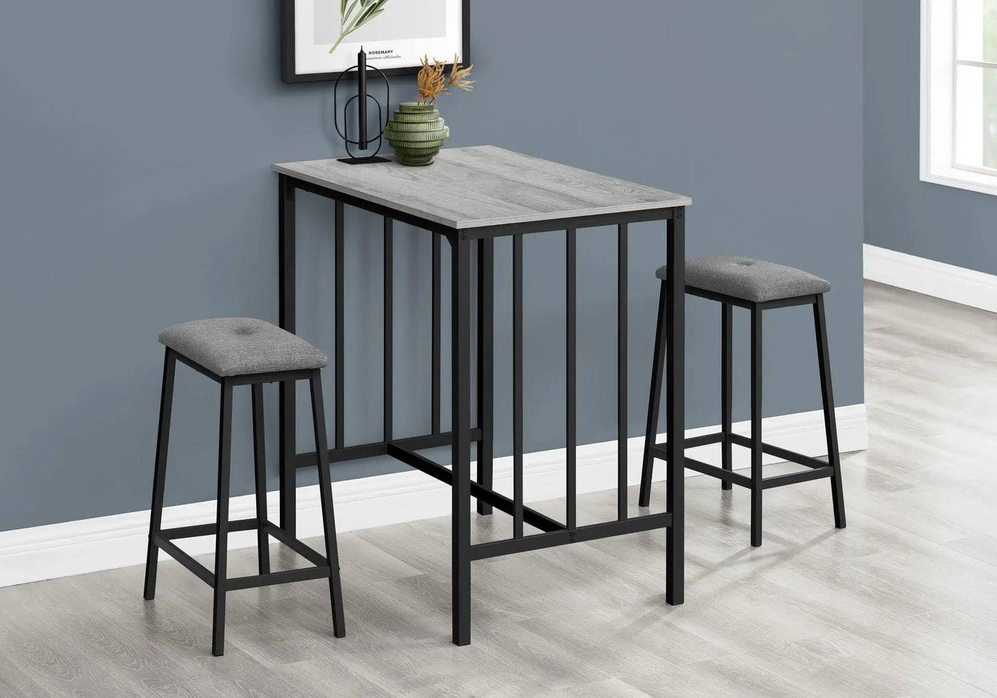 3 Piece Dining Set, Counter Height, Rectangular, Small, Contemporary & Modern by HouseOfZazla