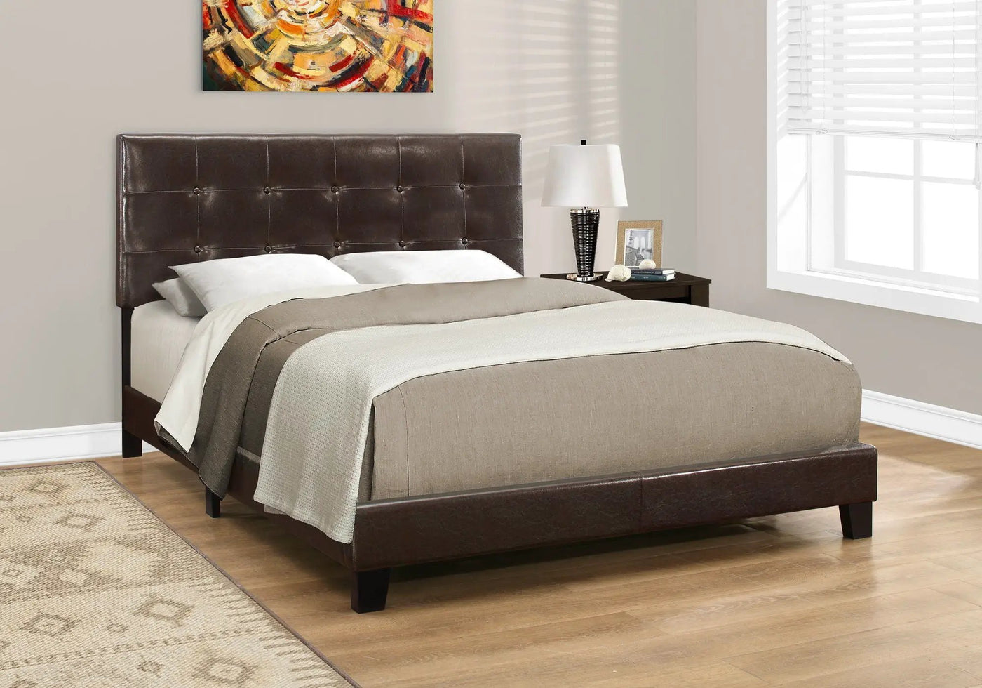 Transitional Upholstered Bed Frame by HouseOfZazla