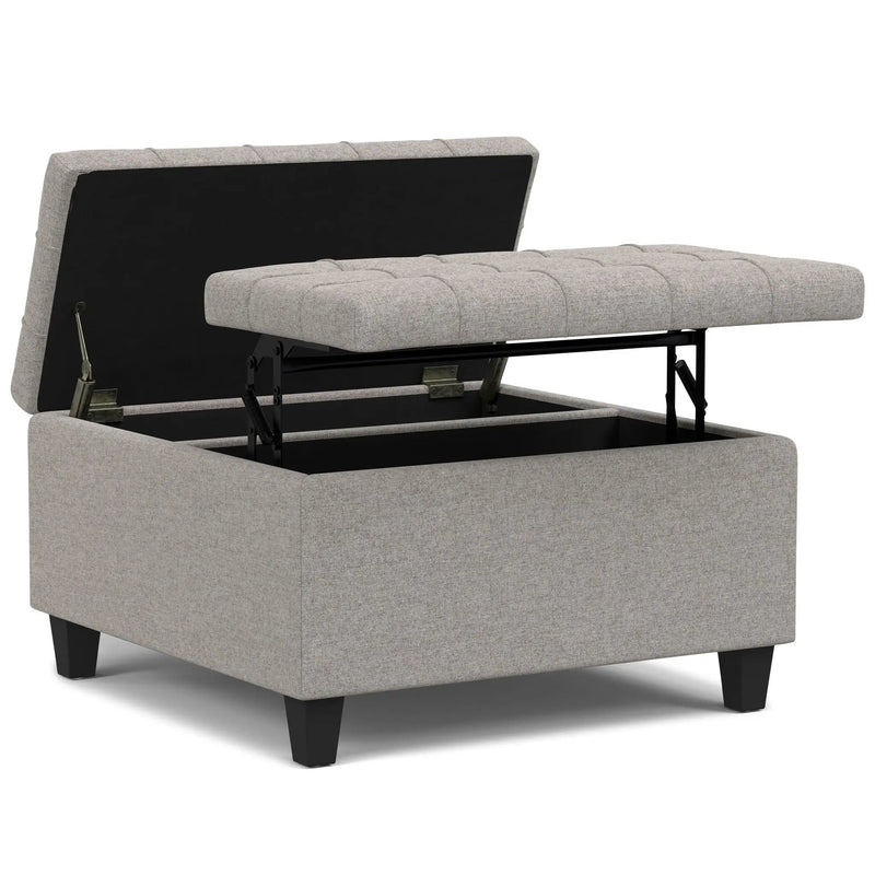 Harrison - Upholstered Coffee Table Storage Ottoman by HouseOfZazla