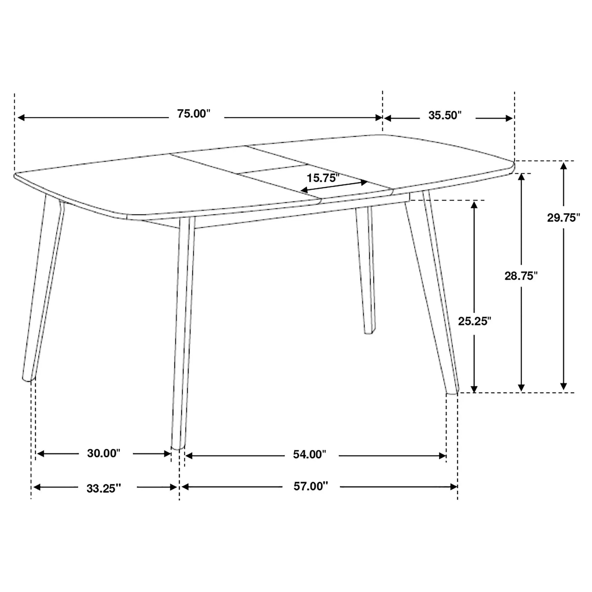 Redbridge 5-piece Rectangular Dining Set Natural Walnut by Unique Piece Furniture