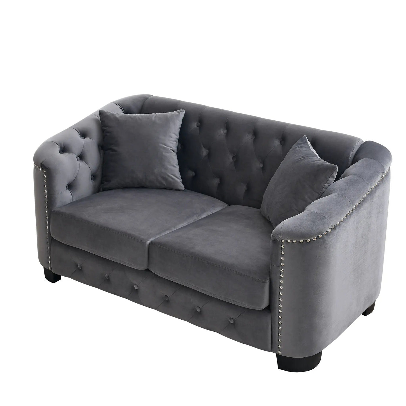 Modern Chesterfield Sofa With Tufted Backrest For Living Room by HouseOfZazla