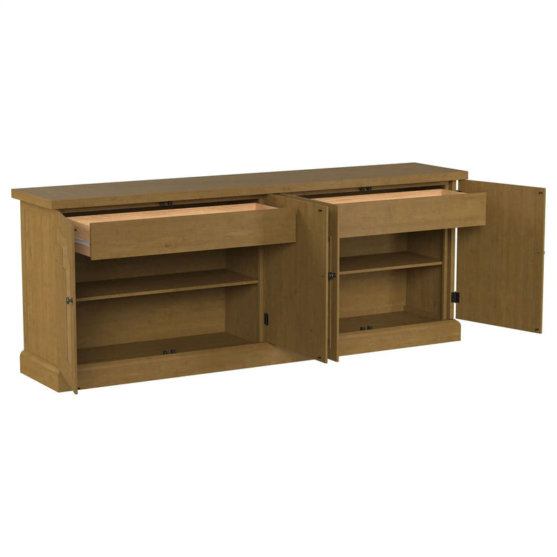 Florence 4-door Dining Sideboard Buffet Cabinet Rustic Honey by Unique Piece Furniture