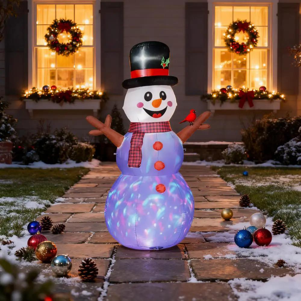 Inflatable Branch Hand Snowman with LED Lights by HouseOfZazla