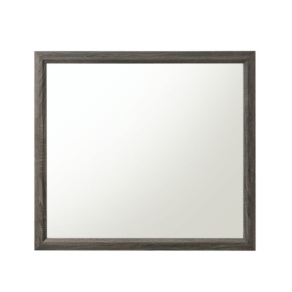 Weathered Mirror with Wood Trim - Gray, photo 5 of 5