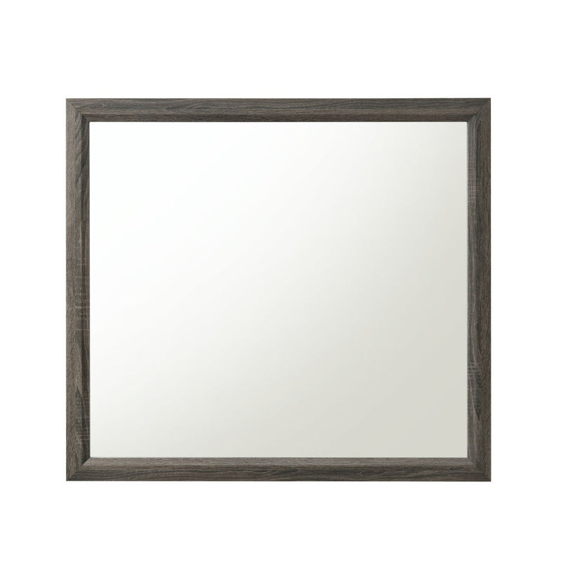 Weathered Mirror with Wood Trim - Gray, photo 5 of 5