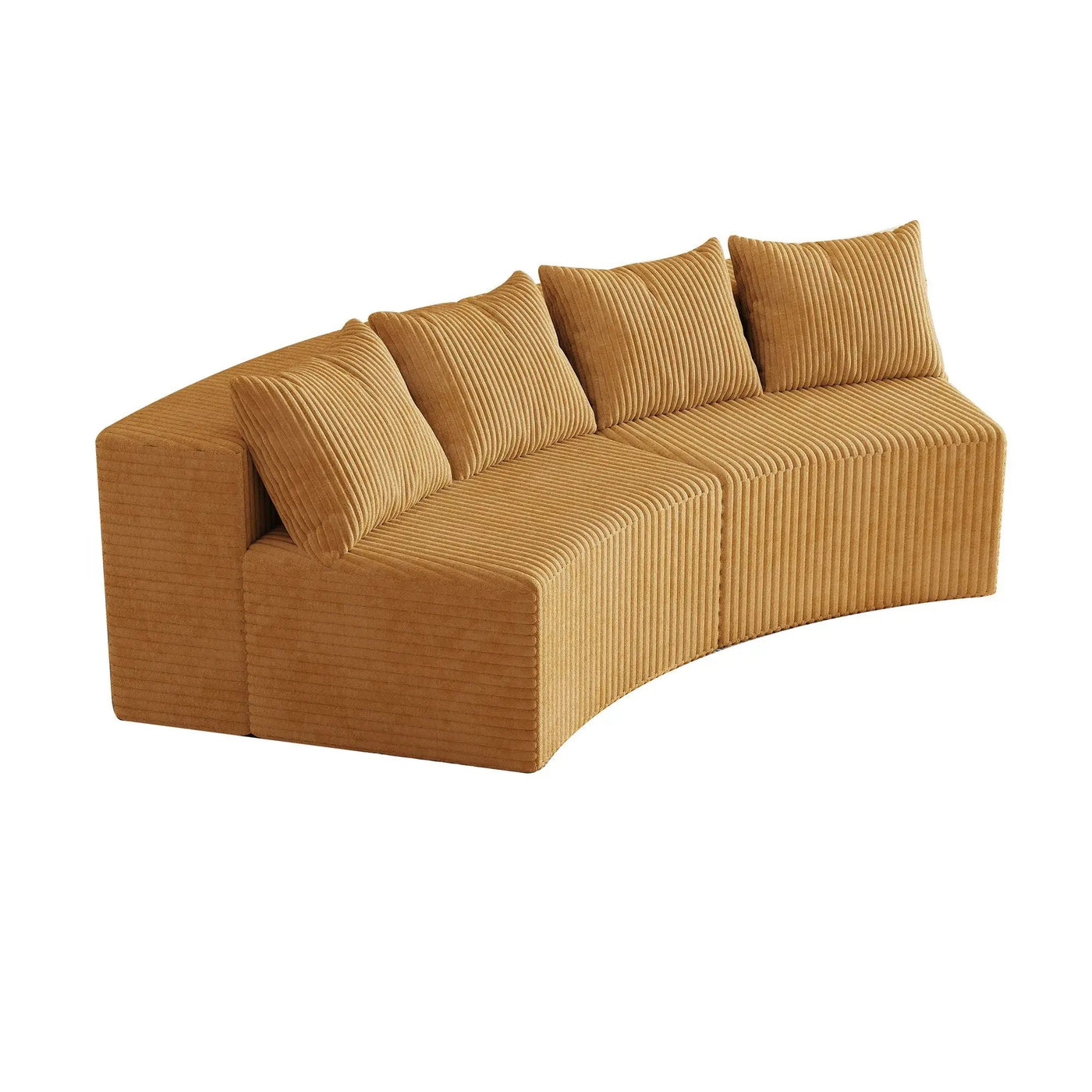 Curved Sectional Sofa With 4 Pillows, Modular Semi Circular Design by HouseOfZazla