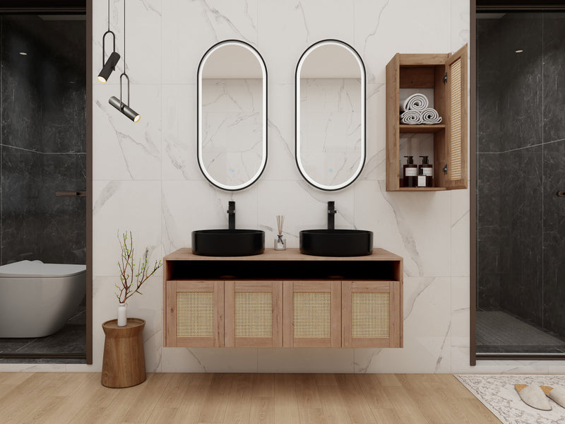 48" Bathroom Vanity with Ceramic Art Sink and Side Cabinet by HouseOfZazla