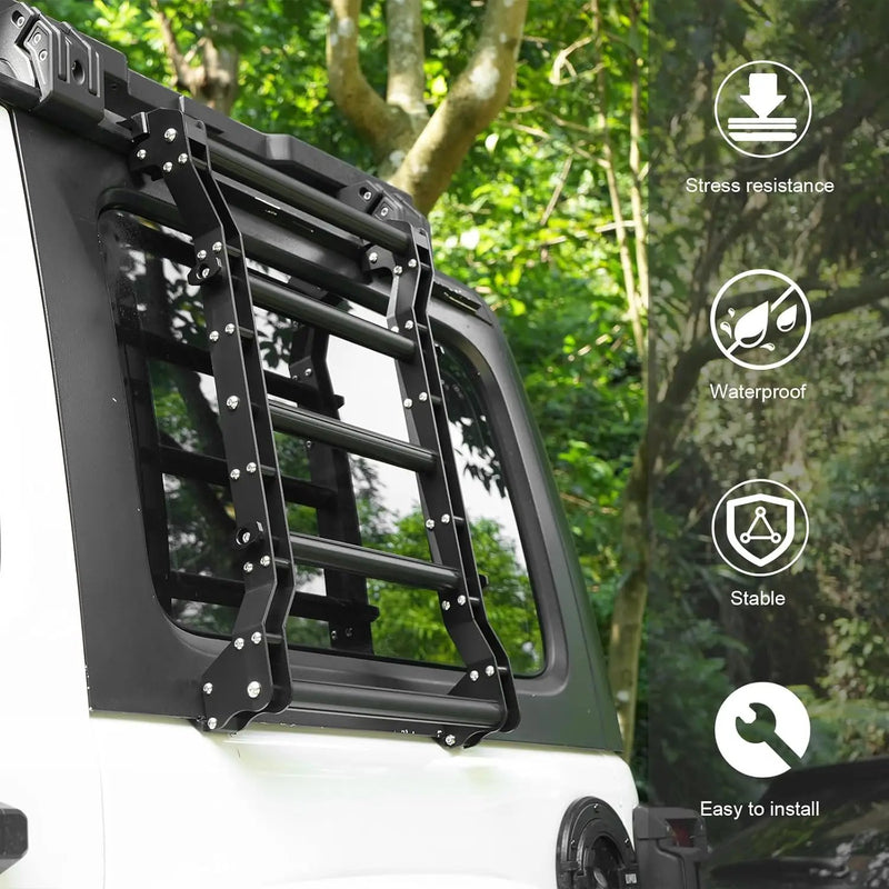 Rear Window Ladder for Jeep Wrangler JL JLU (2018-2025) by HouseOfZazla