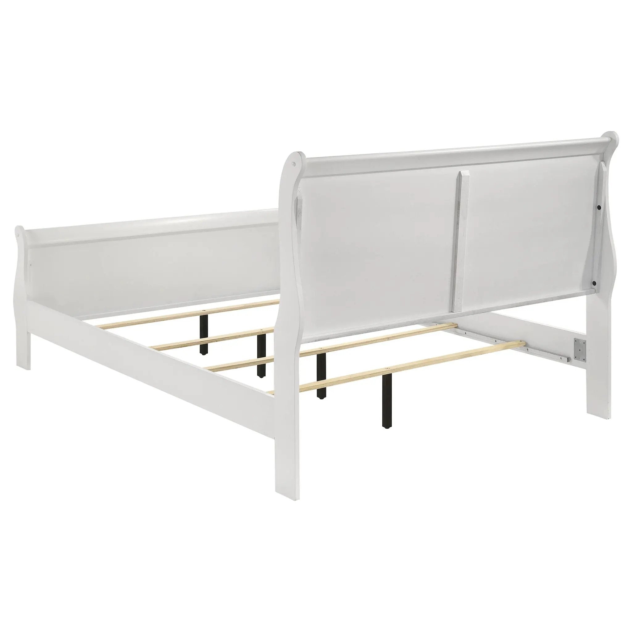 Louis Philippe 47-inch Full Sleigh Panel Bed White by Unique Piece Furniture