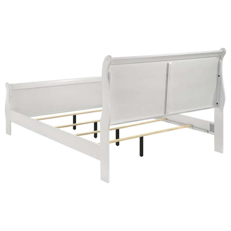 Louis Philippe 47-inch Full Sleigh Panel Bed White by Unique Piece Furniture