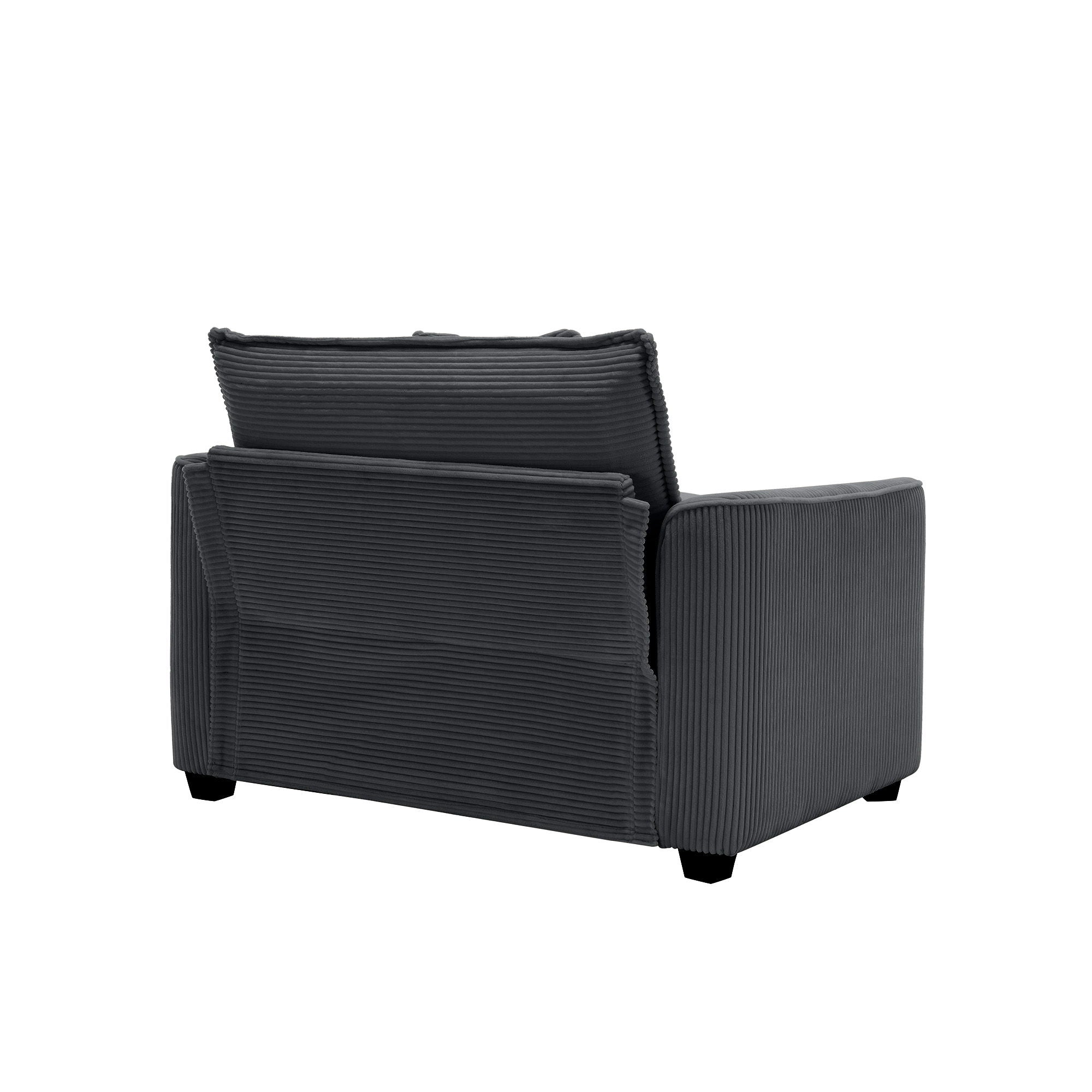 Modern Classic Fabric Single Chair Deep Seat Sofa With Pillow by HouseOfZazla