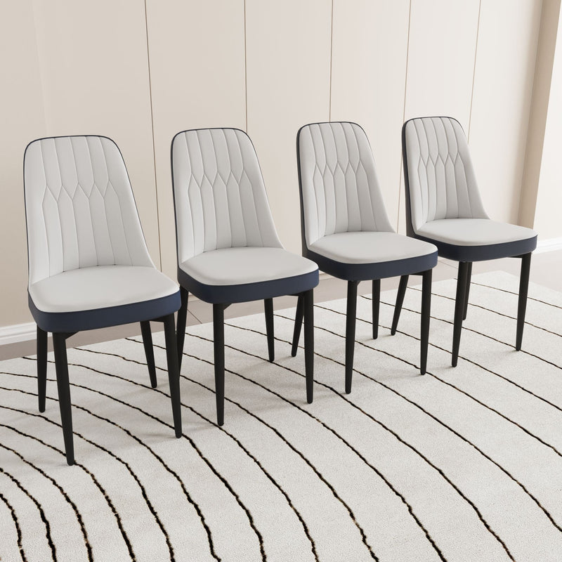 Modern Dining Chair With Cushions And Metal Legs by Unique Piece Furniture