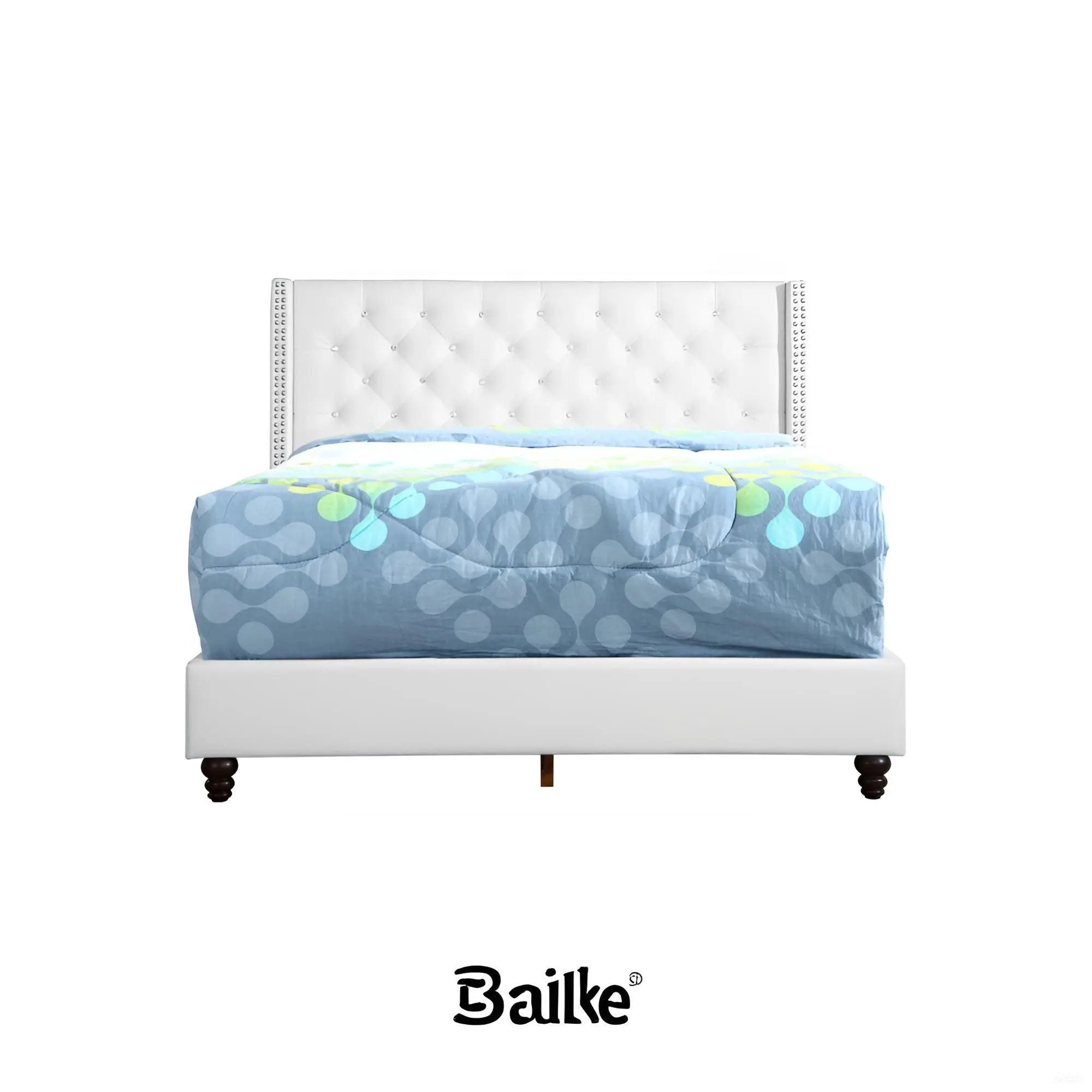 Upholstered Nailhead Trim Chic Bed by Unique Piece Furniture