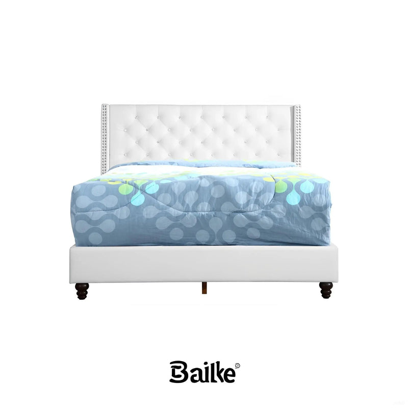 Upholstered Nailhead Trim Chic Bed by Unique Piece Furniture