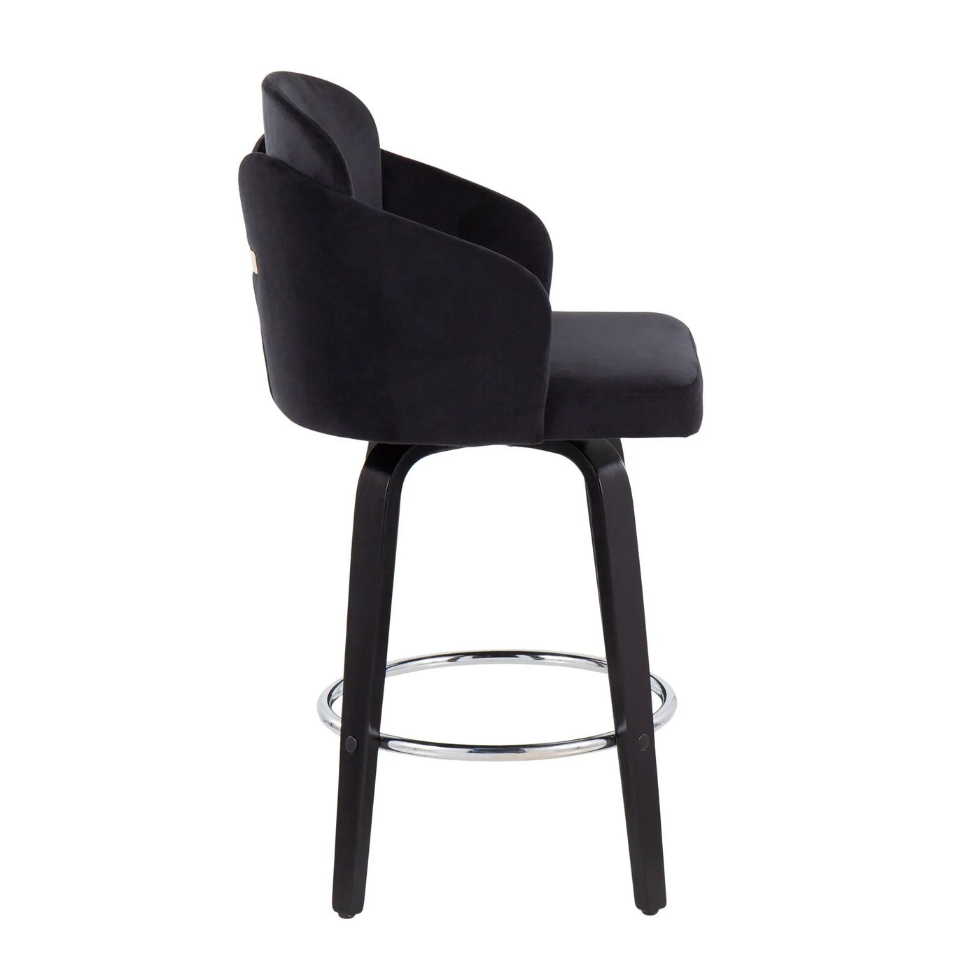 Dahlia - Contemporary Counter Stool Round Footrest (Set of 2) by HouseOfZazla