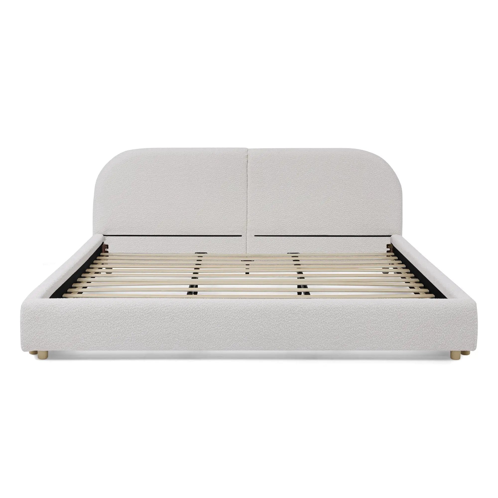 King Size Upholstered Bed Frame by HouseOfZazla