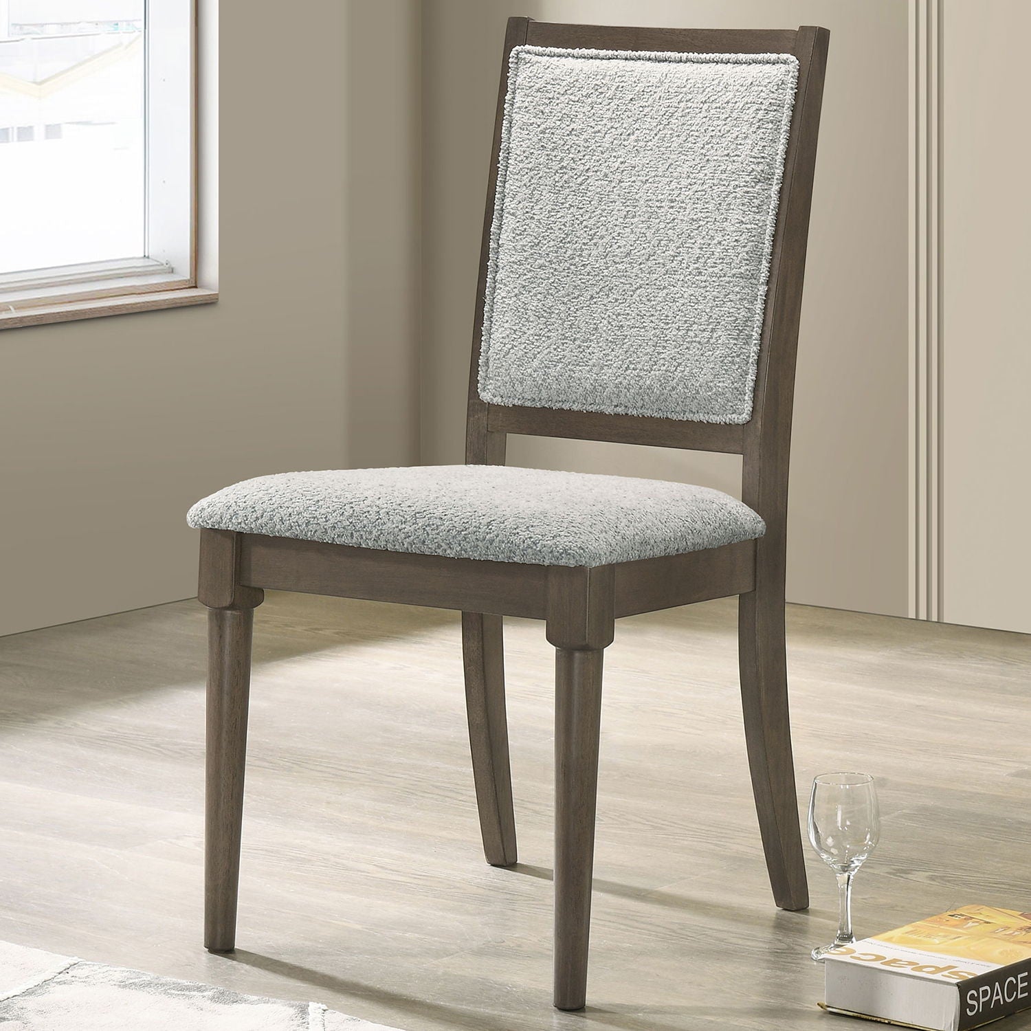 Perkins - Upholstered Dining Side Chair (Set of 2) - Dark Brown by HouseOfZazla