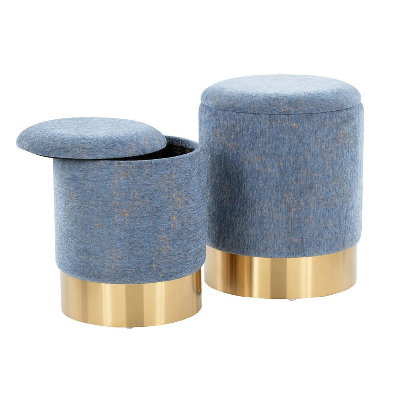 Marla - Contemporary Nesting Ottoman Set by HouseOfZazla