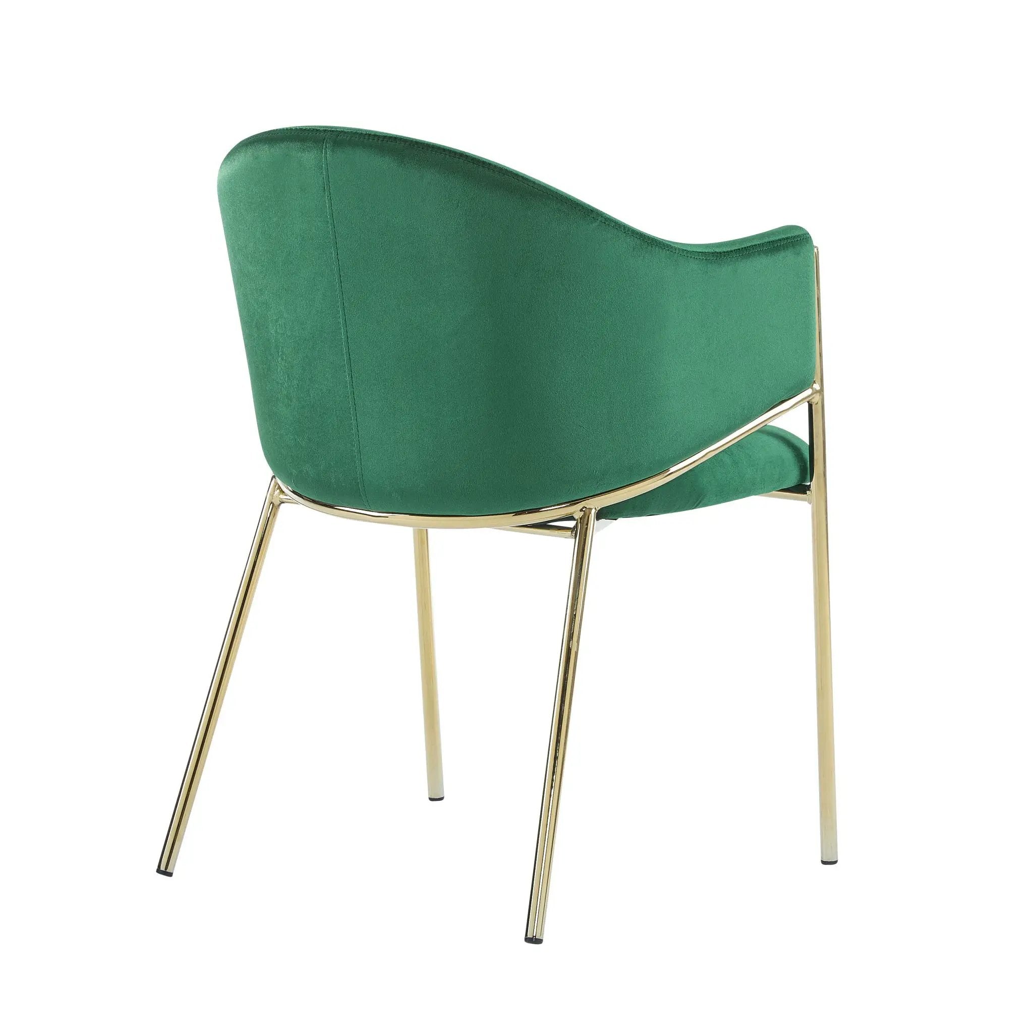 Modern Upholstered Dining Chair with Gold Metal Frame by HouseOfZazla