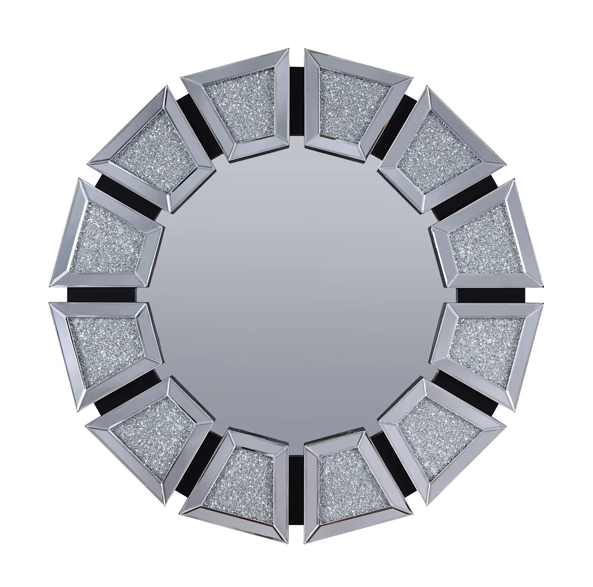 Noralie Mirrored Faux Diamonds Accent Mirror by HouseOfZazla