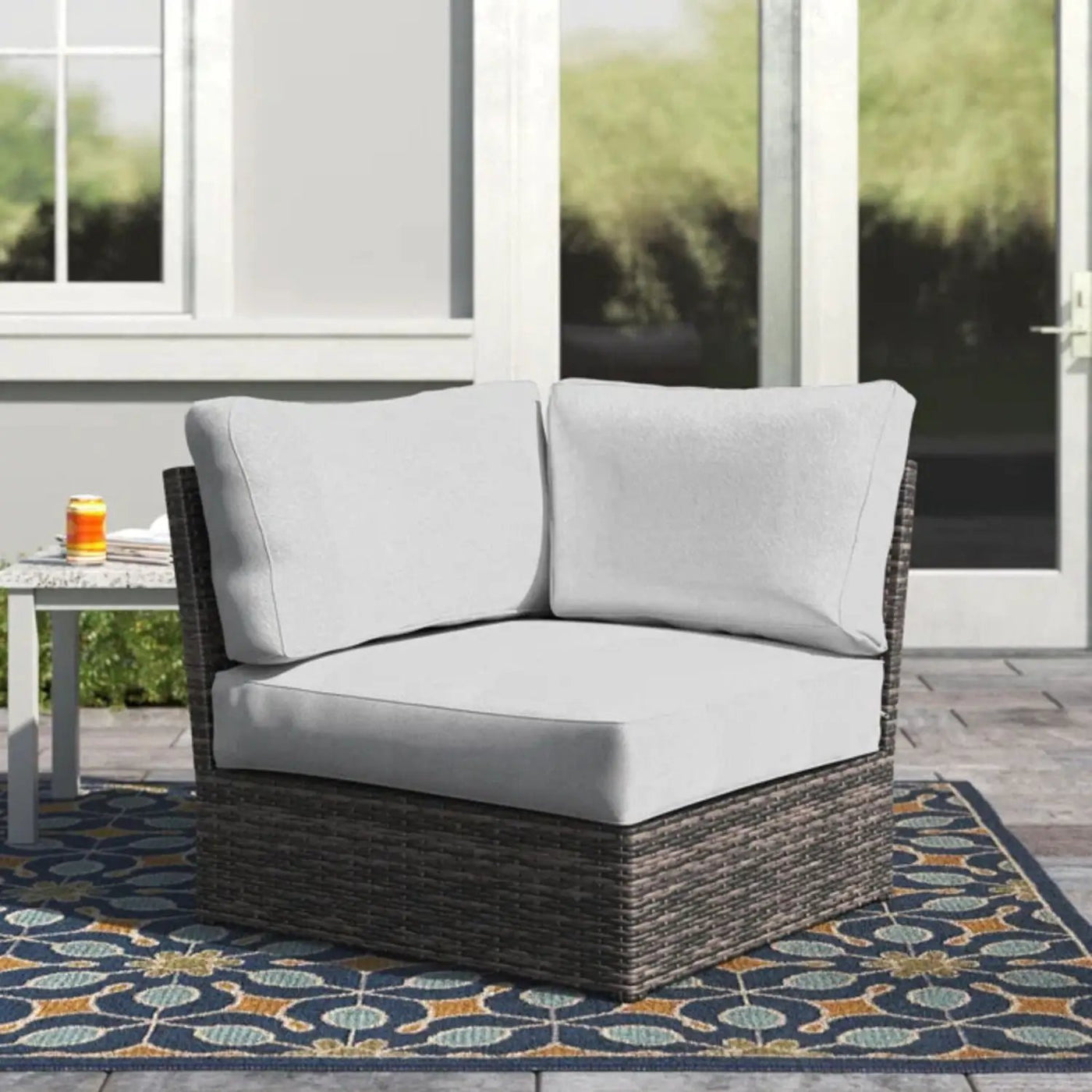 Shick - Corner Wedge Patio Chair With Cushions by HouseOfZazla