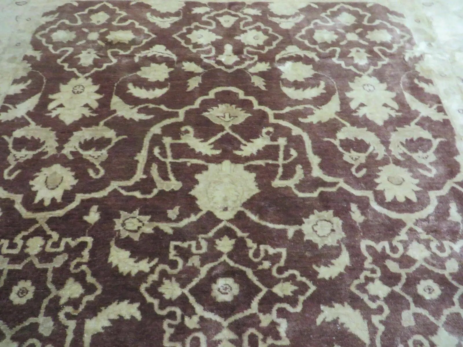 7' X 10' Vintage Fine Handmade Pakistan Peshawar Chobi Floral Wool Rug Vegy Dye by Jewel Rugs