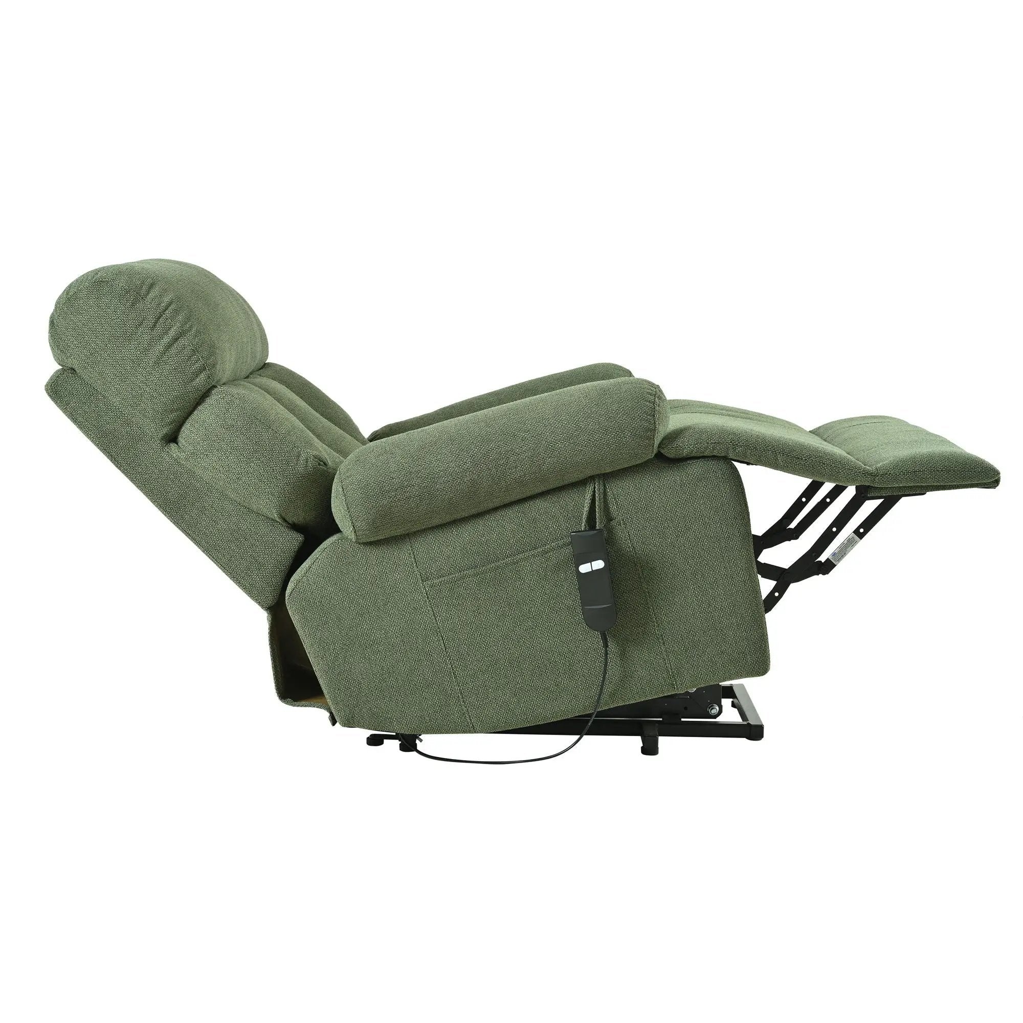 Oversized Power Lift Recliner Chai With Remote Control, Side Pocket, Spacious Seat by HouseOfZazla