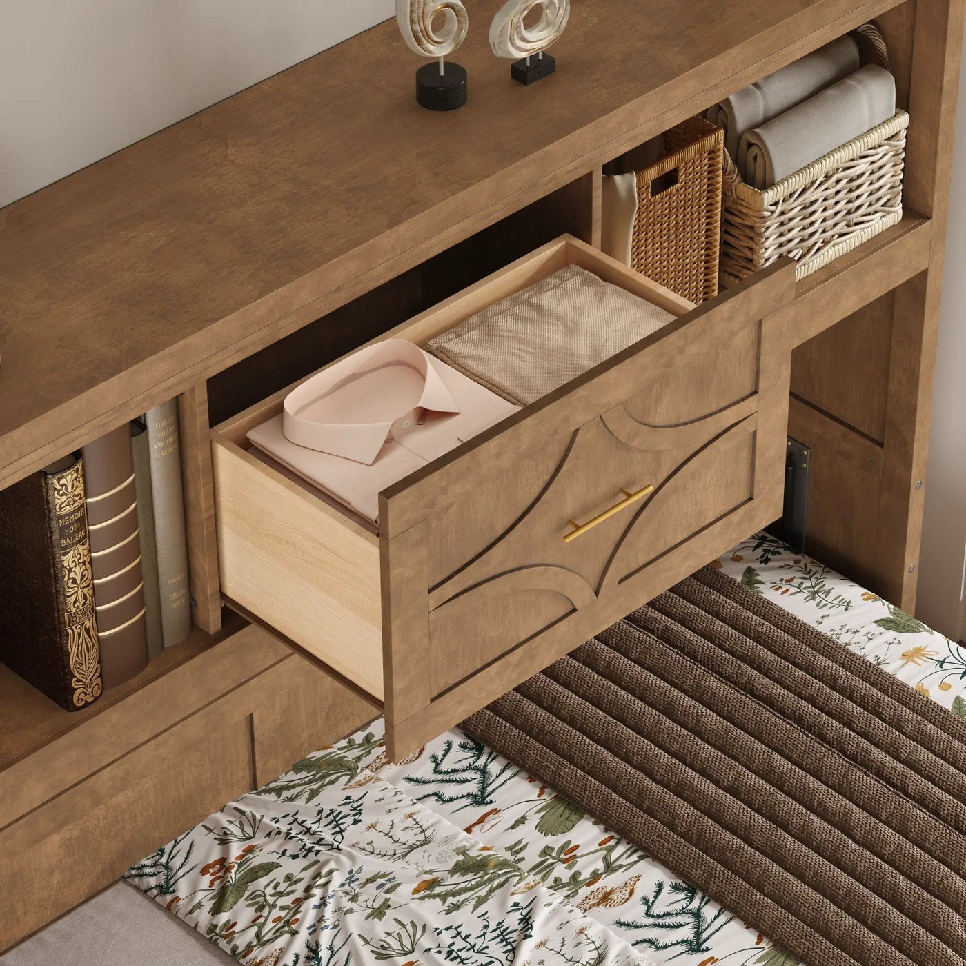 Murphy Bed With Charging Station And Drawer by Unique Piece Furniture