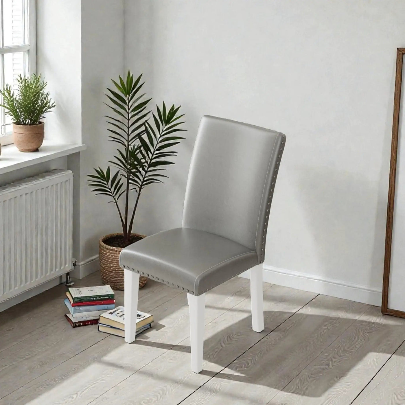 Upholstered Dining Chair With High Back Design (Set of 2) by HouseOfZazla