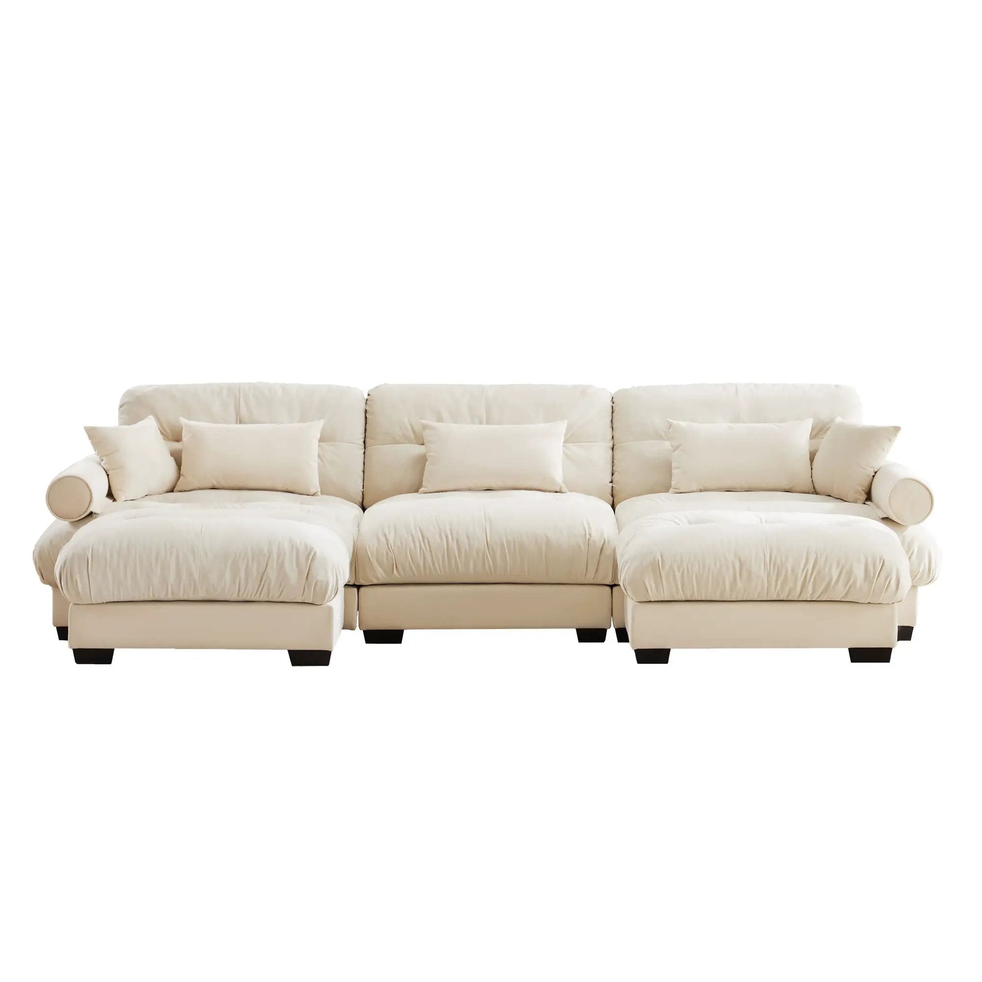 Super Comfort Oversized Modular Sectional Sofa With Movable Ottoman by Unique Piece Furniture