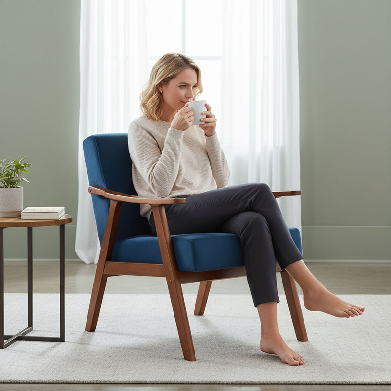 Accent Chair, Classic Mid Century Modern For Extra Seating by HouseOfZazla