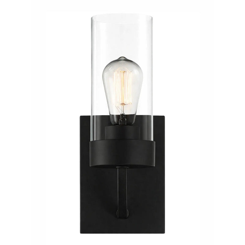 Zephyr - Single Light Sconce - Black / Clear by Unique Piece Furniture