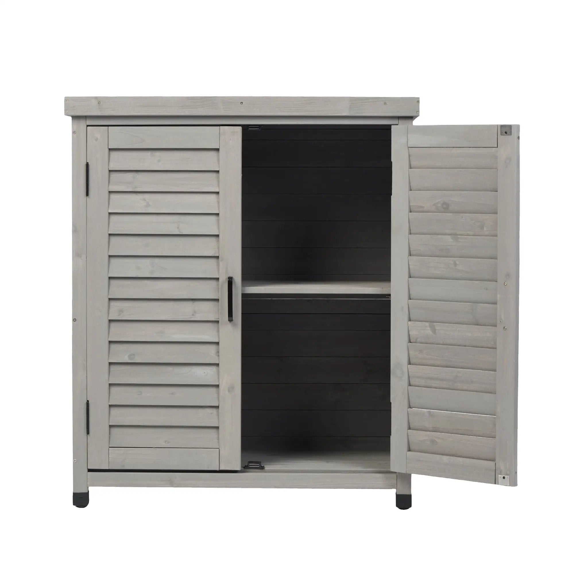 Potting Bench With Storage Cabinet And Metal Table Top For Outdoor by HouseOfZazla