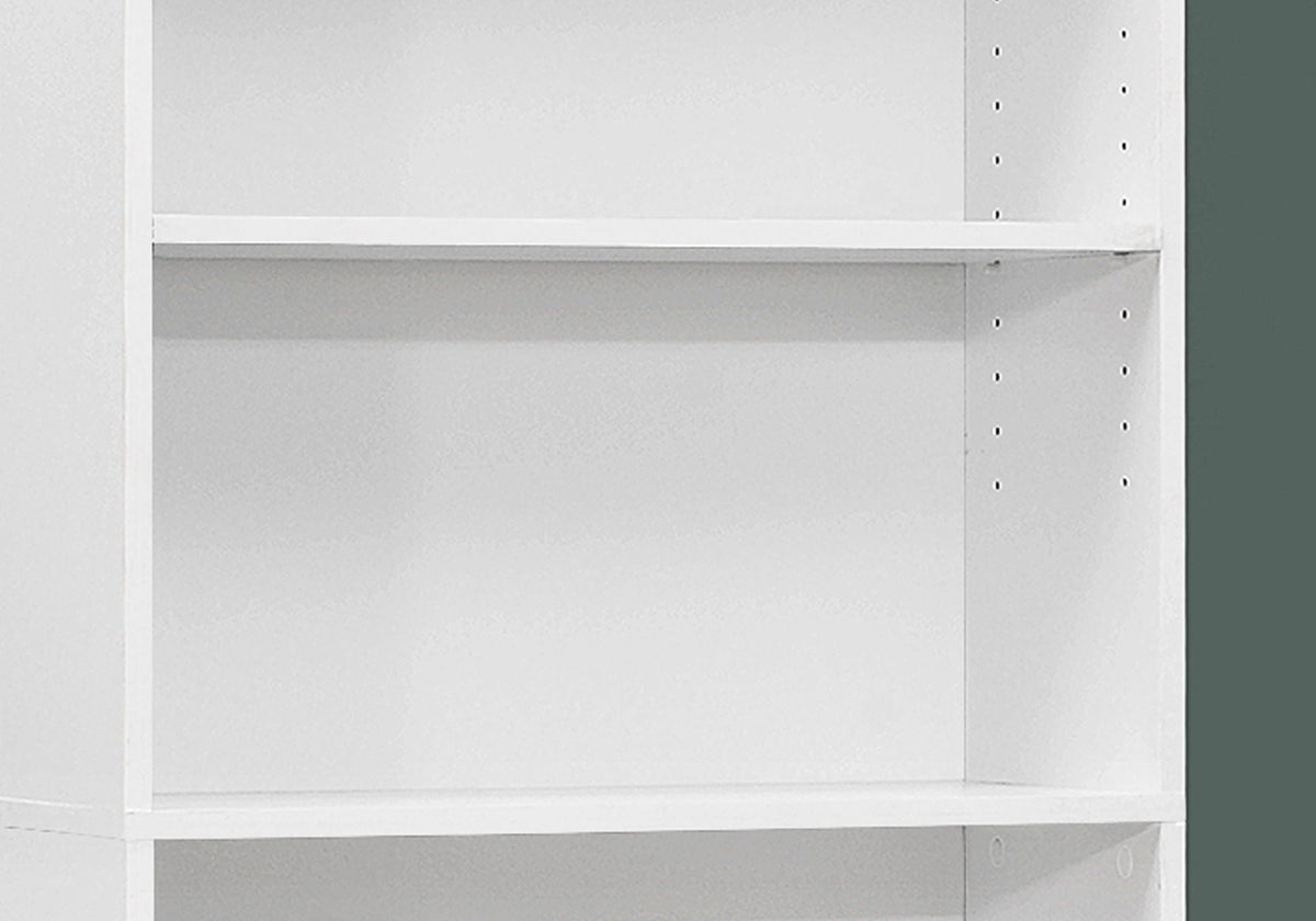 6-Tier Transitional Bookshelf with Adjustable Shelves - White, Dark Gray, Light Brown, Dark Brown, photo 13 of 16
