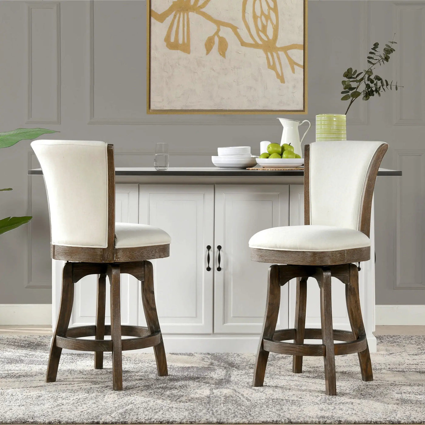 Henry - Armless Swivel Counter Height Bar Stool by HouseOfZazla