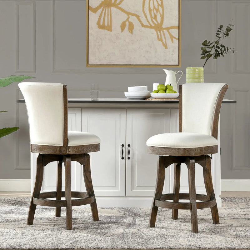 Henry - Armless Swivel Counter Height Bar Stool by HouseOfZazla