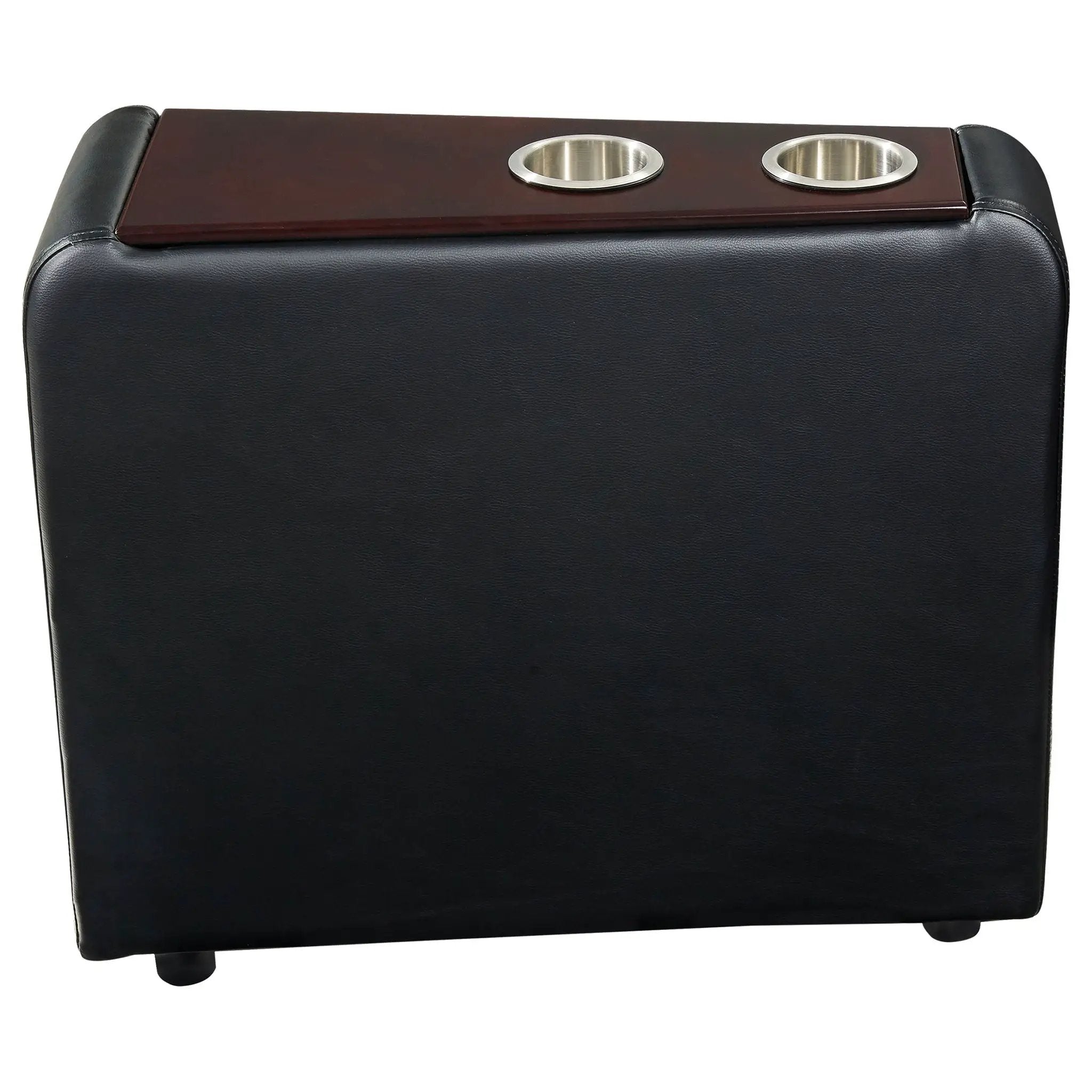 Toohey Upholstered Home Theater Storage Wedge Console Black by Unique Piece Furniture