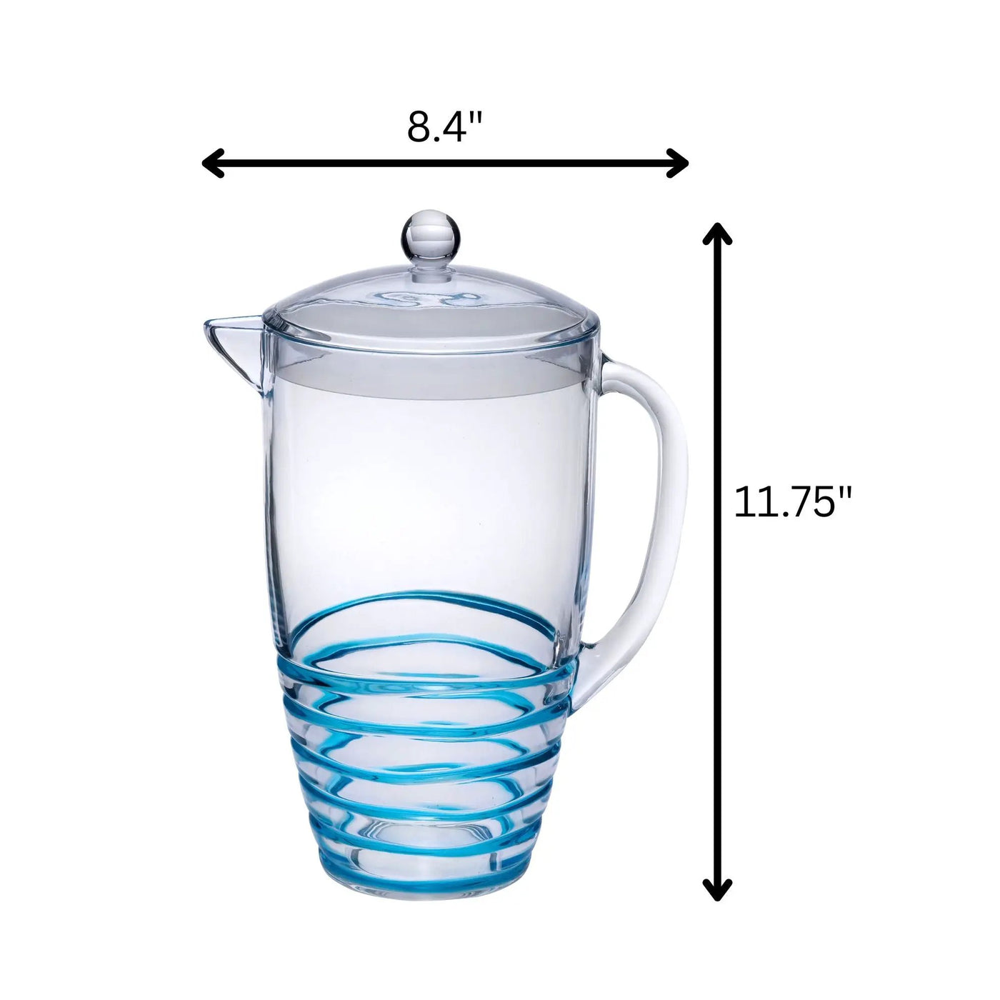 Swirl Unbreakable Plastic Water Pitcher With Lid And Spout by HouseOfZazla