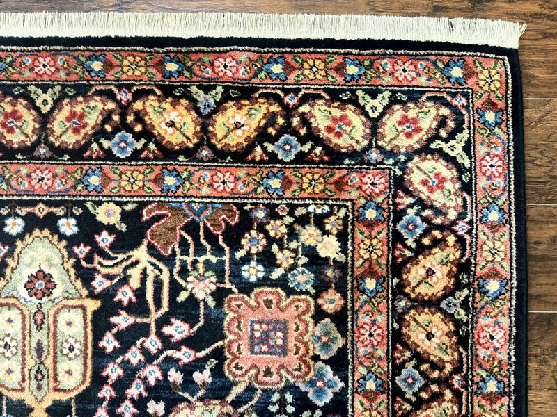Karastan Rug 5.9 x 8.6, Chahar Mahal #604, Wool Vintage Discontinued Karastan Carpet by Jewel Rugs
