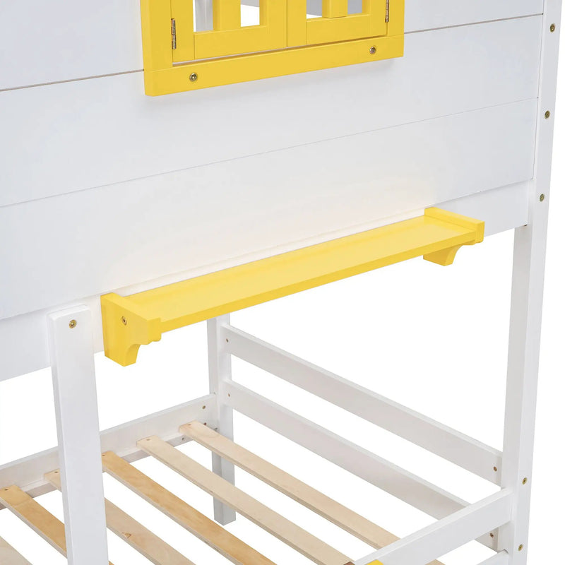 Bunk Bed With Playhouse Roof And Window