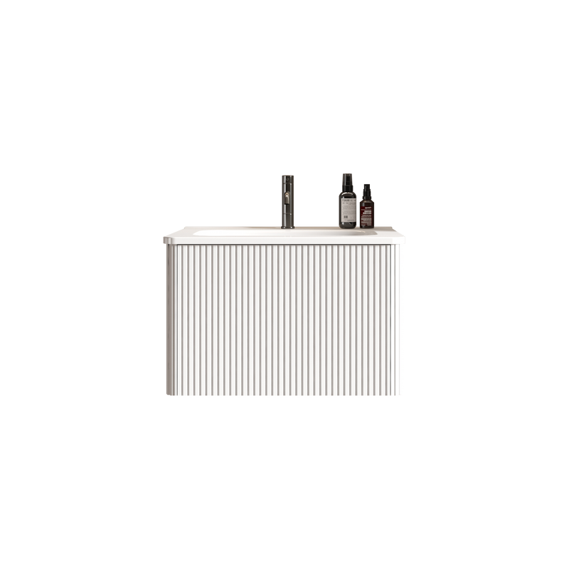 Etna 24" Striped Soft White Bathroom Vanity by HouseOfZazla