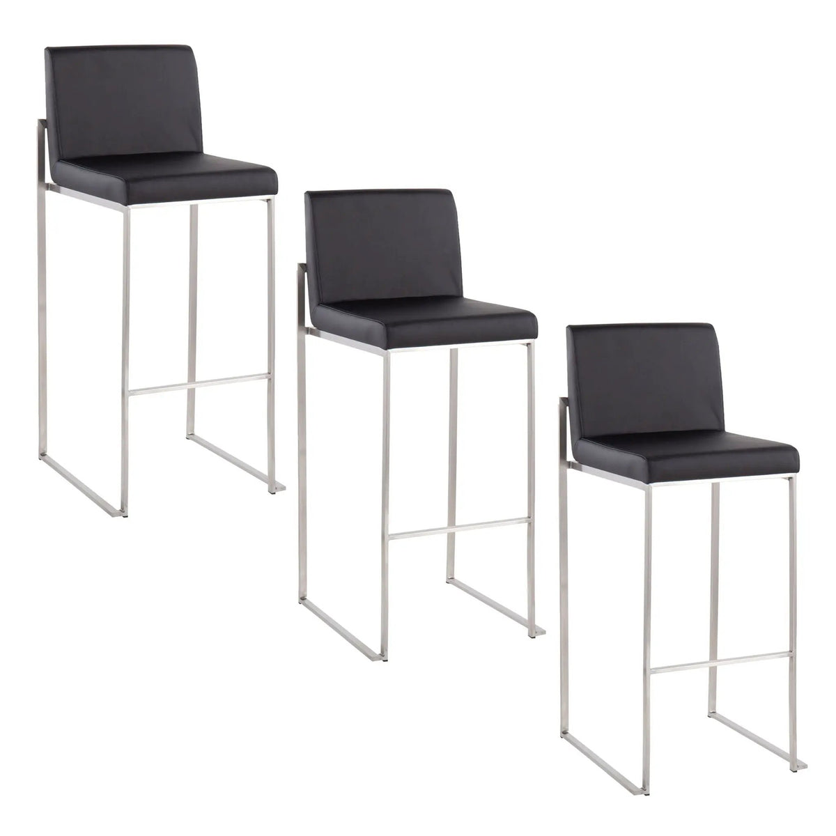Fuji - Contemporary And Modern Elegance High Back Barstool by HouseOfZazla