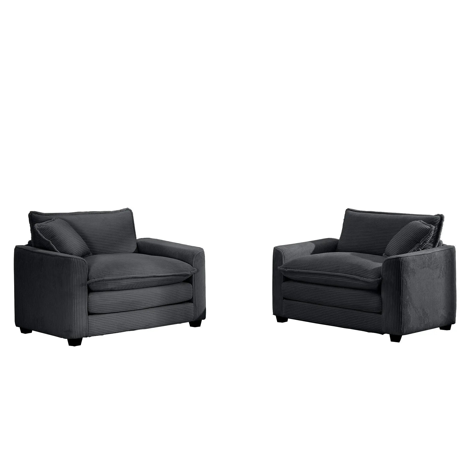 Modern Classic Fabric Single Chair Deep Seat Sofa With Pillow by Unique Piece Furniture