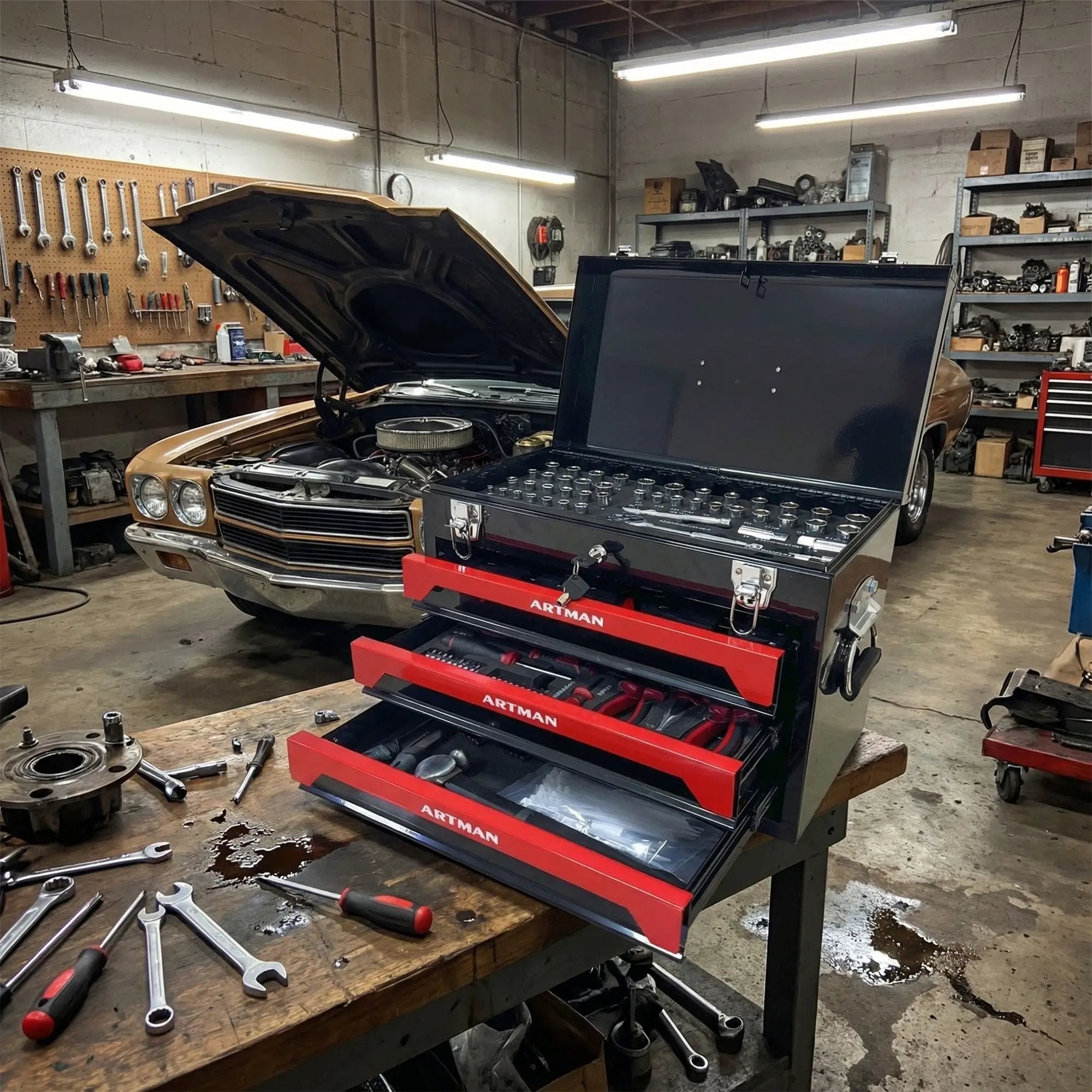20'' Portable 3-Drawer Steel Toolbox by HouseOfZazla
