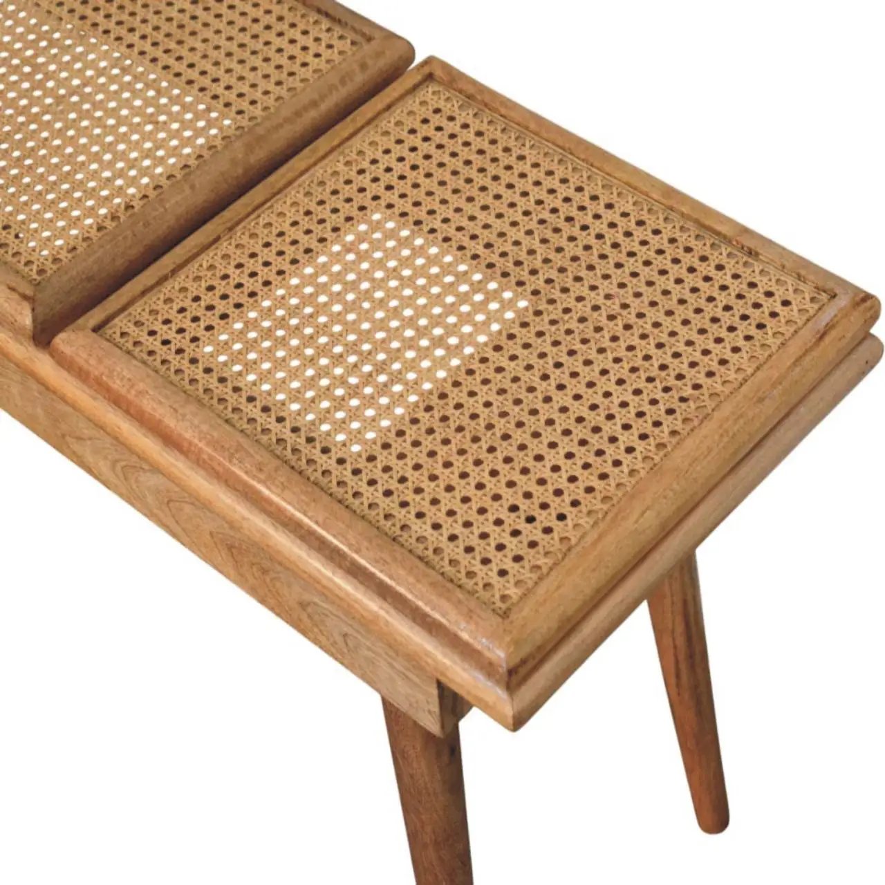 Larissa - Triple Accent Cane Bench - Beige by Unique Piece Furniture