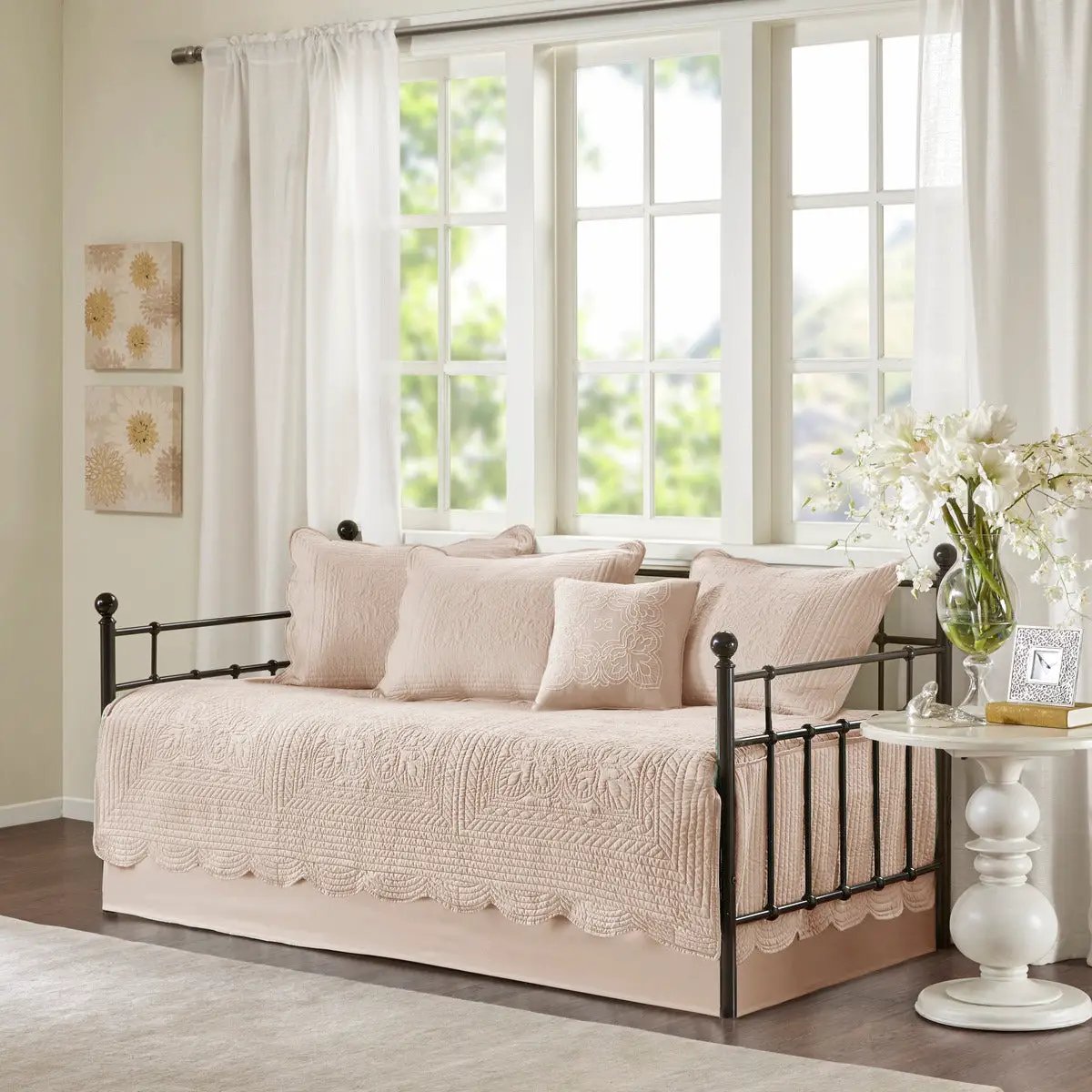 6 Piece Reversible Scalloped Edge Daybed Cover Set by HouseOfZazla