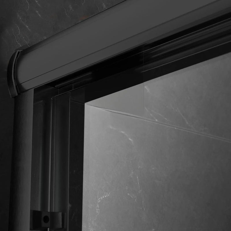 60" W x 74" H Door Sliding Frameless Shower Door with 6mm Tempered Glass LYM-02 Mat by HouseOfZazla